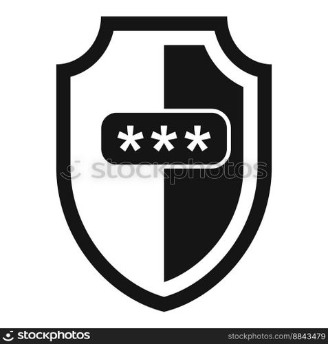 Security shield icon simple vector. Code lock. Scan encrypt. Security shield icon simple vector. Code lock