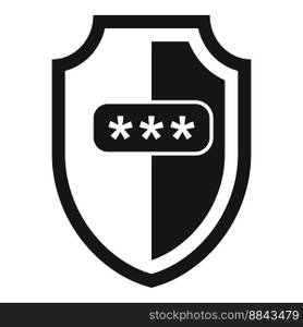 Security shield icon simple vector. Code lock. Scan encrypt. Security shield icon simple vector. Code lock