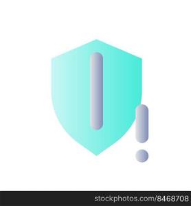 Security threat flat gradient color ui icon. Online cybersecurity hazards. Vulnerabilities risk. Simple filled pictogram. GUI, UX design for mobile application. Vector isolated RGB illustration. Security threat flat gradient color ui icon