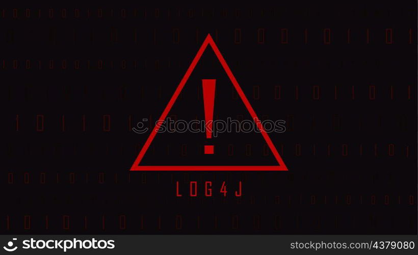 Security Vulnerability Log4j. Java code log4j with warning sign. Cyberspace and vulnerability. Vector. Security Vulnerability Log4j. Java code log4j with warning sign. Cyberspace and vulnerability. Vector illustration