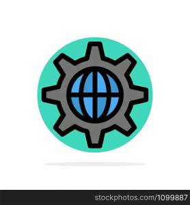 Security, World, Globe, Internet Abstract Circle Background Flat color Icon