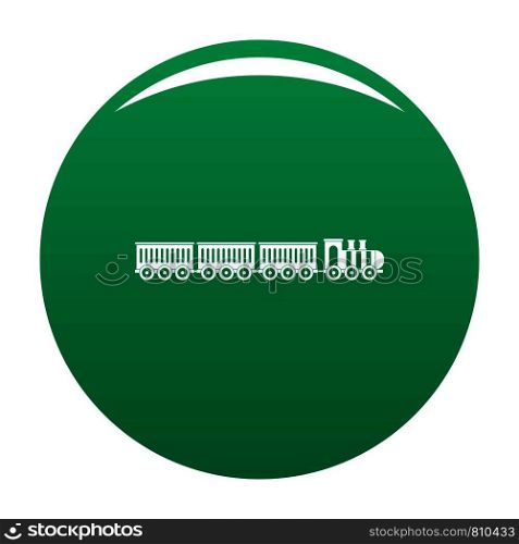 sedentary train icon. Simple illustration of sedentary train vector icon for any design green. Sedentary train icon vector green