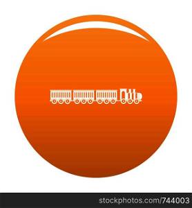 sedentary train icon. Simple illustration of sedentary train vector icon for any design orange. Sedentary train icon vector orange