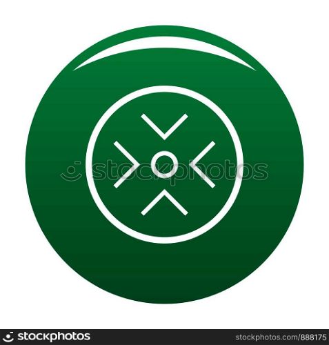 See radar icon. Simple illustration of see radar vector icon for any design green. See radar icon vector green