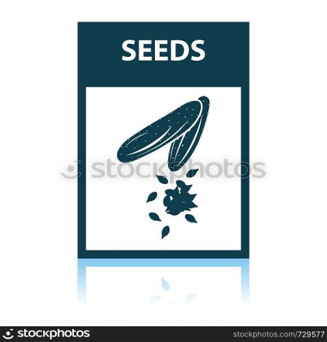 Seed Pack Icon. Shadow Reflection Design. Vector Illustration.