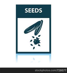Seed Pack Icon. Shadow Reflection Design. Vector Illustration.