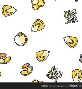 Seed Plant Agriculture Culture Vector Seamless Pattern Thin Line Illustration. Seed Plant Agriculture Culture Vector Seamless Pattern