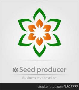 Seed producer burisness icon for creative design. Seed producer burisness icon