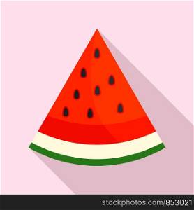 Seed watermelon slice icon. Flat illustration of seed watermelon slice vector icon for web design. Seed watermelon slice icon, flat style