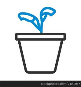 Seedling Icon. Editable Bold Outline With Color Fill Design. Vector Illustration.