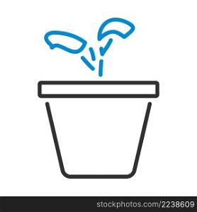 Seedling Icon. Editable Bold Outline With Color Fill Design. Vector Illustration.