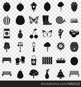 Seedling icons set. Simple style of 36 seedling vector icons for web for any design. Seedling icons set, simple style