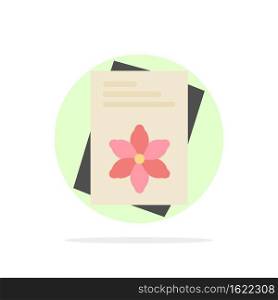 Seeds, File, Flower, Spring Abstract Circle Background Flat color Icon
