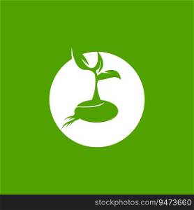Seeds nature logo vector template illustration