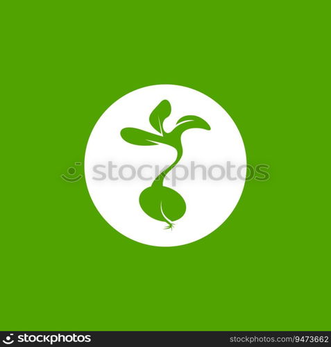 Seeds nature logo vector template illustration