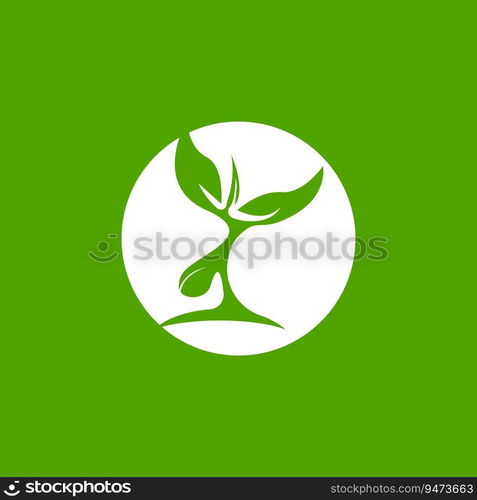 Seeds nature logo vector template illustration