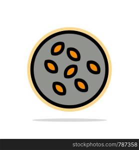 Seeds, Sesame, Sesame Seeds, Seamus Abstract Circle Background Flat color Icon