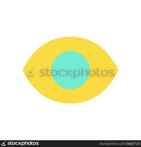 Seen flat color ui icon. Recently viewed. Wide opened eye. Reading status. Access to information. Simple filled element for mobile app. Colorful solid pictogram. Vector isolated RGB illustration. Seen flat color ui icon
