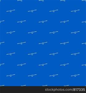 Seesaw pattern repeat seamless in blue color for any design. Vector geometric illustration. Seesaw pattern seamless blue