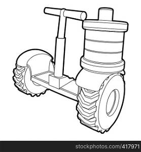 Segway battery icon. Outline illustration of segway battery vector icon for web. Segway battery icon, outline style