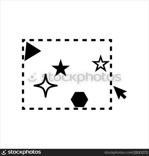 Select All Icon, Set Everything Selected Icon Vector Art Illustration