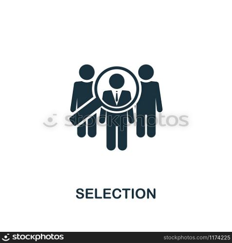 Selection creative icon. Simple element illustration. Selection concept symbol design from human resources collection. Can be used for web, mobile and print. web design, apps, software, print.. Selection creative icon. Simple element illustration. Selection concept symbol design from human resources collection. Perfect for web design, apps, software, print.