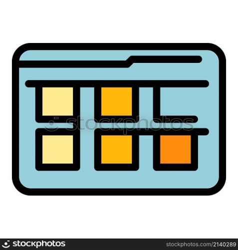 Selection interface icon. Outline Selection interface vector icon color flat isolated. Selection interface icon color outline vector