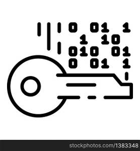 Selection of encryption key icon. Outline selection of encryption key vector icon for web design isolated on white background. Selection of encryption key icon, outline style