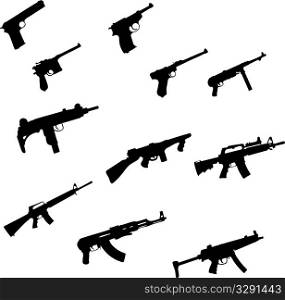 Selection of guns