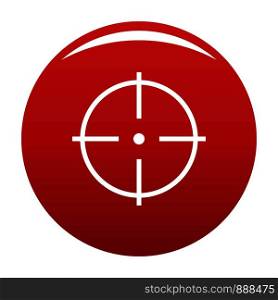 Selection of target icon. Simple illustration of selection of target vector icon for any design red. Selection of target icon vector red