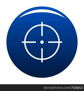 Selection of target icon vector blue circle isolated on white background . Selection of target icon blue vector