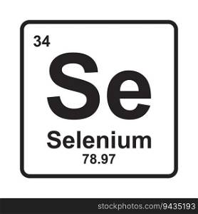 Selenium element icon vector illustration symbol design