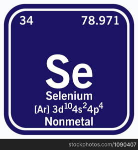 Selenium Periodic Table of the Elements Vector illustration eps 10.. Selenium Periodic Table of the Elements Vector illustration eps 10