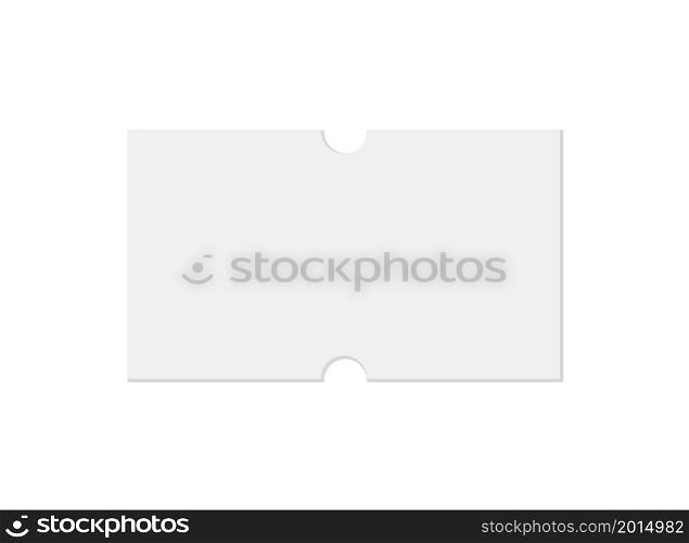Self-adhesive paper price tag. Blank price label. White sticker to indicate the expiration date. Vector illustration isolated on white background.. Self-adhesive paper price tag. Blank price label. White sticker to indicate the expiration date. Vector illustration isolated on white background