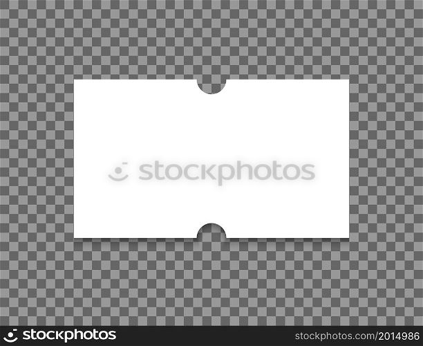 Self-adhesive paper price tag. Blank price label. White sticker to indicate the expiration date. Vector illustration isolated on transparent background.. Self-adhesive paper price tag. Blank price label. White sticker to indicate the expiration date. Vector illustration isolated on transparent background