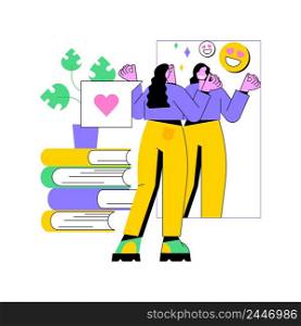 Self-concept abstract concept vector illustration. Positive self-perception, self-concept type, personal image, individual psychology, person definition, beliefs about yourself abstract metaphor.. Self-concept abstract concept vector illustration.