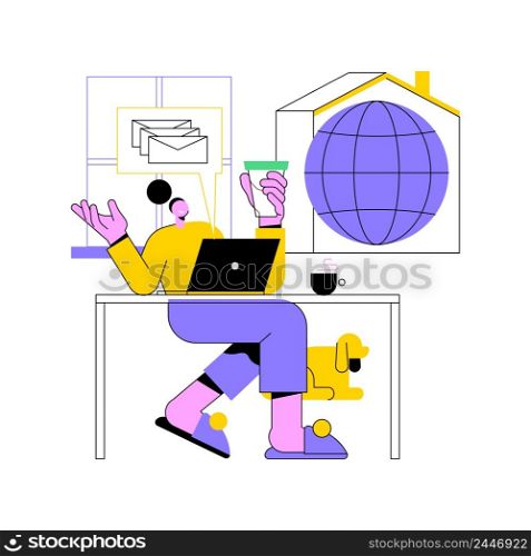 Self isolation abstract concept vector illustration. Coronavirus outbreak worldwide, isolation during pandemic, self quarantine rules, stay safe at home, social distancing abstract metaphor.. Self isolation abstract concept vector illustration.
