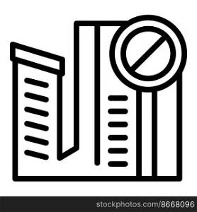 Self isolation apartment icon outline vector. Home quarantine. Virus house. Self isolation apartment icon outline vector. Home quarantine