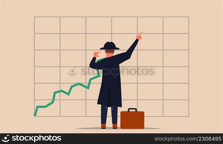 Sell corruption and financial thief to people. Betray business and corrupt deal dollar vector illustration concept. Corrupted anonymous man and investment currency. Illegal fraudulent wealth or robber