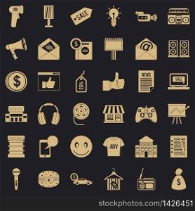 Selling icons set. Simple set of 36 selling vector icons for web for any design. Selling icons set, simple style