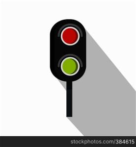 Semaphore trafficlight icon. Flat illustration of semaphore vector icon for web design. Semaphore trafficlight icon, flat style