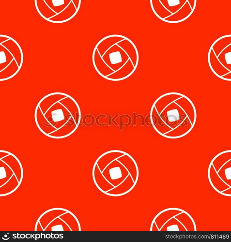 Semi-closed lens pattern repeat seamless in orange color for any design. Vector geometric illustration. Semi-closed lens pattern seamless