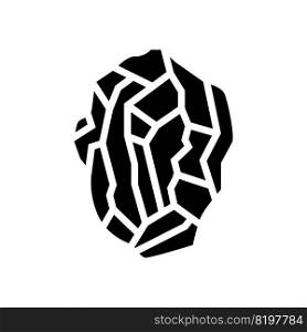 semi precious stone glyph icon vector. semi precious stone sign. isolated symbol illustration. semi precious stone glyph icon vector illustration