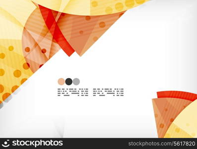 Semicircle geometric vector abstract composition with place for text