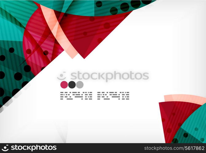 Semicircle geometric vector abstract composition with place for text