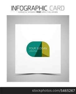 Semicircle infographic business card
