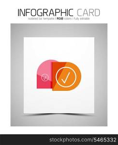 Semicircle infographic business card