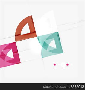 Semicircle triangle pattern. Abstract mosaic background, online presentation website element or mobile app cover