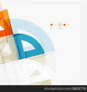 Semicircle triangle pattern. Abstract mosaic background, online presentation website element or mobile app cover