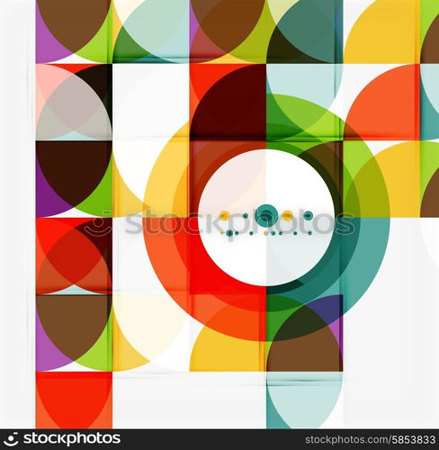 Semicircle triangle pattern. Abstract mosaic background, online presentation website element or mobile app cover